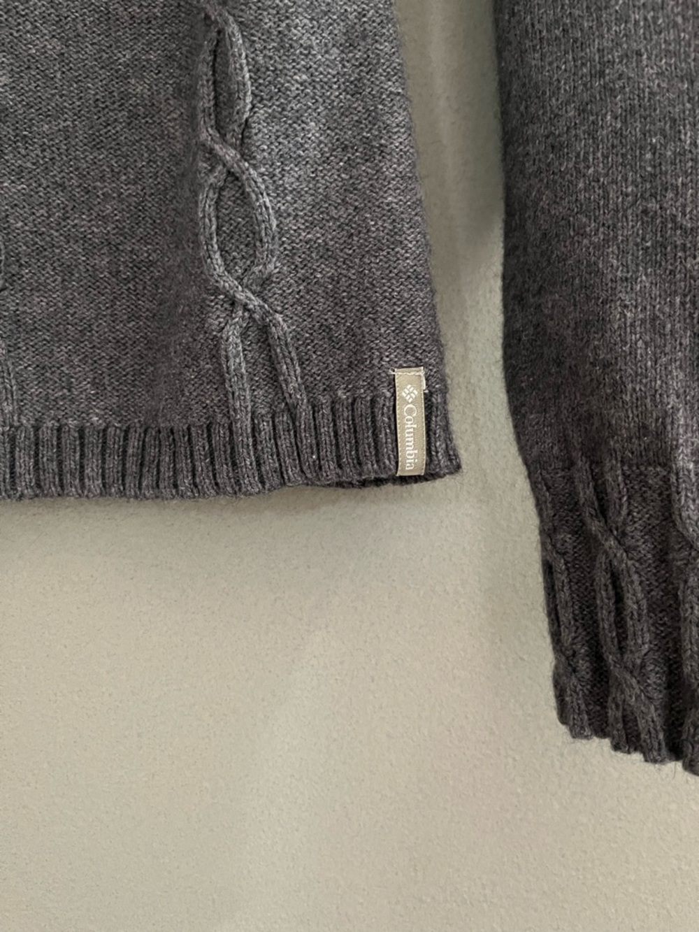 Columbia Sweater Cable Knit Crewneck Cozy Pullover Angora Wool Cotton Blend - Picture 5 of 11